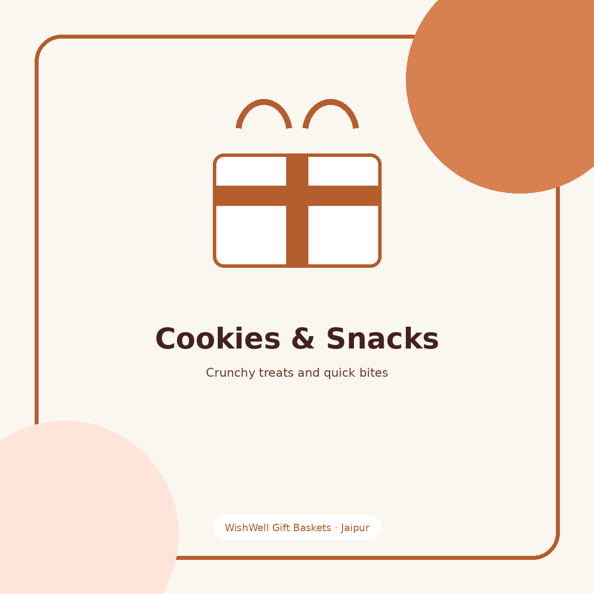 Cookies and snacks for custom gift baskets