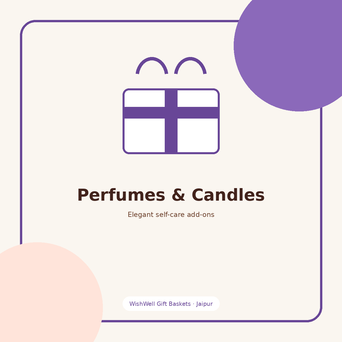 Perfumes and candles for elegant hampers